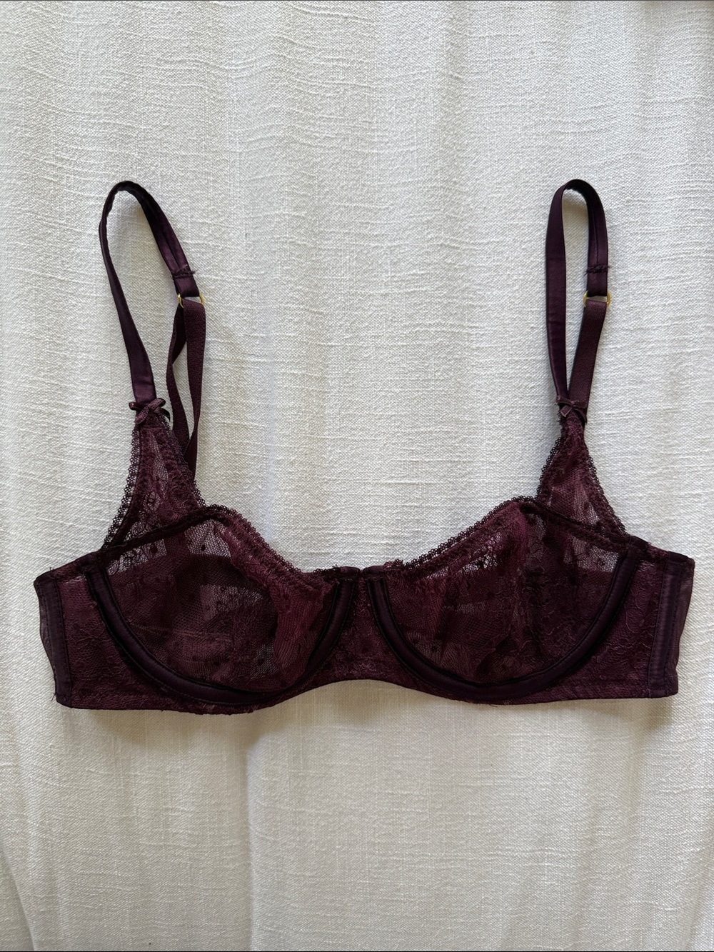 Victoria's Secret Plum Lace Underwire Bra